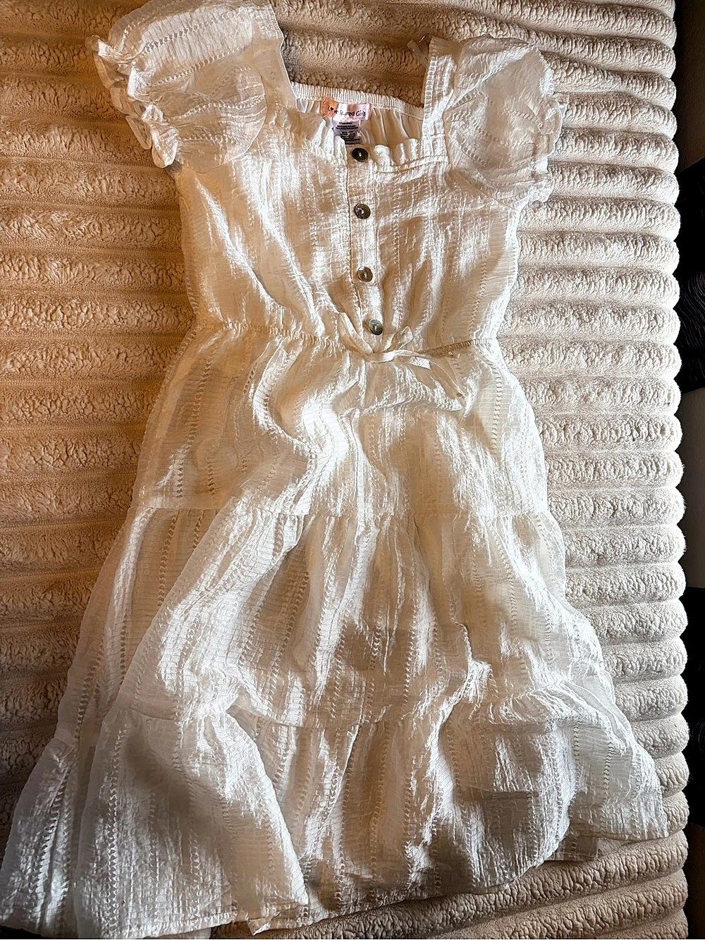 Love Squared Girls Style 16681 Girls White Dress Size 10 Like New